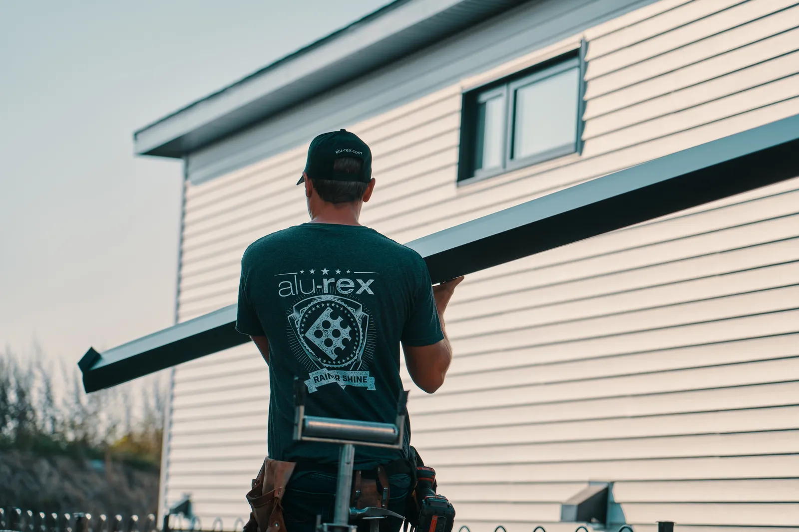 New gutter run carried to the roofline — Top Quality Construction LLC, Rice Lake WI